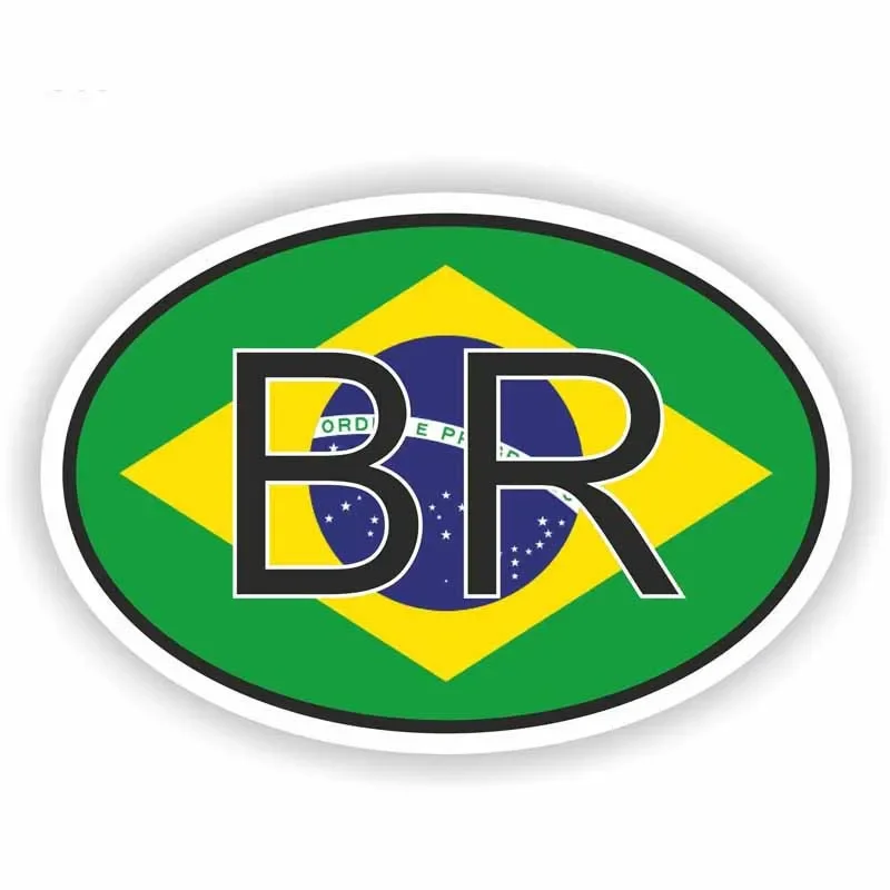 Personalized Customization Reflective BRAZIL Country Flag Waterproof Reflective Sunscreen Code Personality Car Sticker Decal