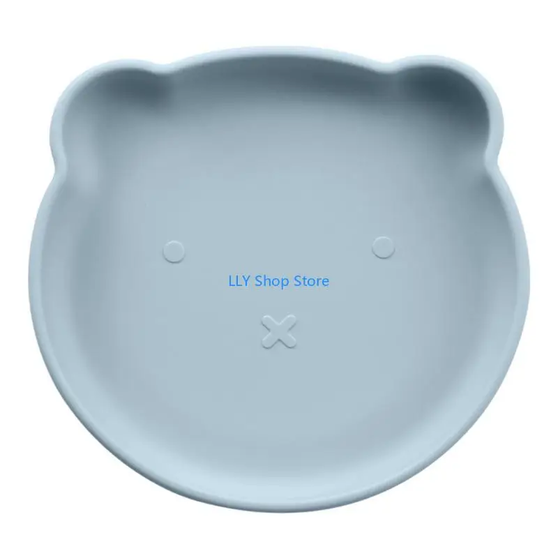 T8UD Small Silicone Plate for Baby Animal Suction Plate Easy Cleaning Plate BPA Dishwasher & Microwave Safe Plate