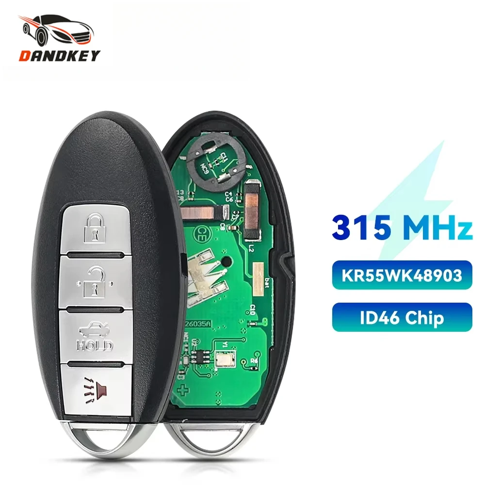 Dandkey 315Mhz ID46 Chip KR55WK48903 KR55WK49622 Keyless Smart Car Key FSK For Nissan Altima Teana Maxima Murano CrossCabriolet