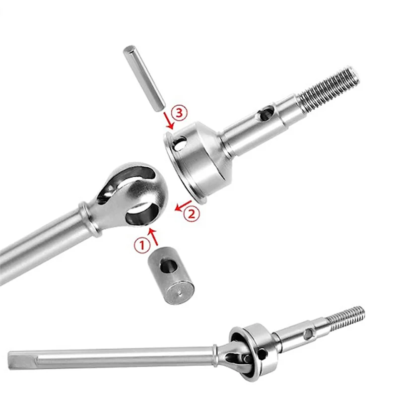 AS96-Metallo Anteriore Posteriore Albero di Trasmissione CVD Albero di Trasmissione Per Traxxas 1/18 RC TRX-4M TRX4M Crawler Auto Aggiornamento Pezzi di Ricambio
