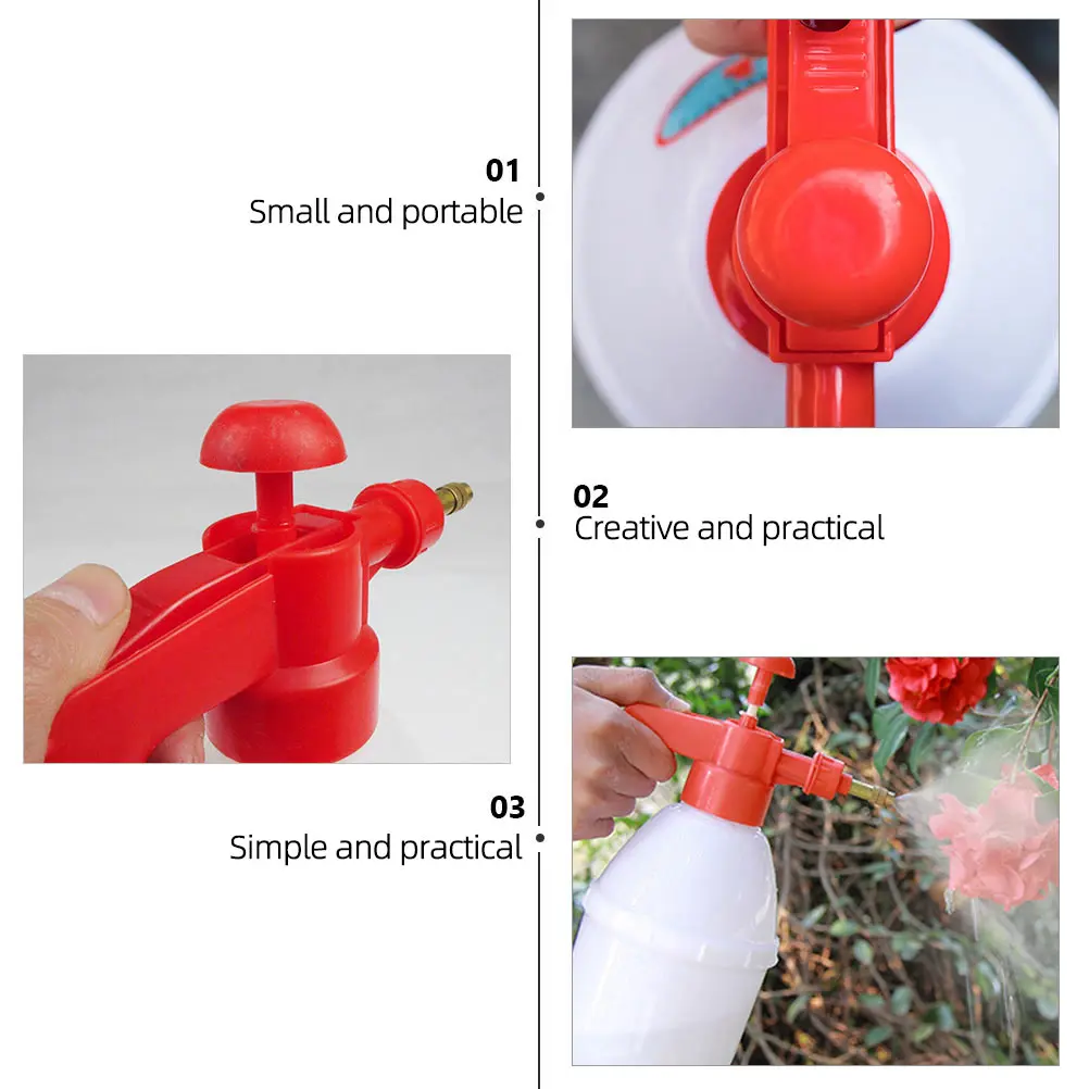 

2pcs Pressure Spray Bottle 0.8L PP+Copper Adjustable Nozzle Handheld Water Sprayer Gardening Mist Plastic Watering Pot Portable