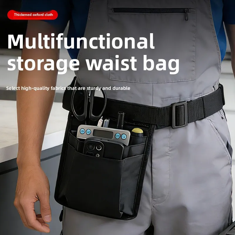 Versatile and durable high-end carry-on fanny pack Multi-pocket thickened storage kit Hairdresser Makeup artist Work fanny pack
