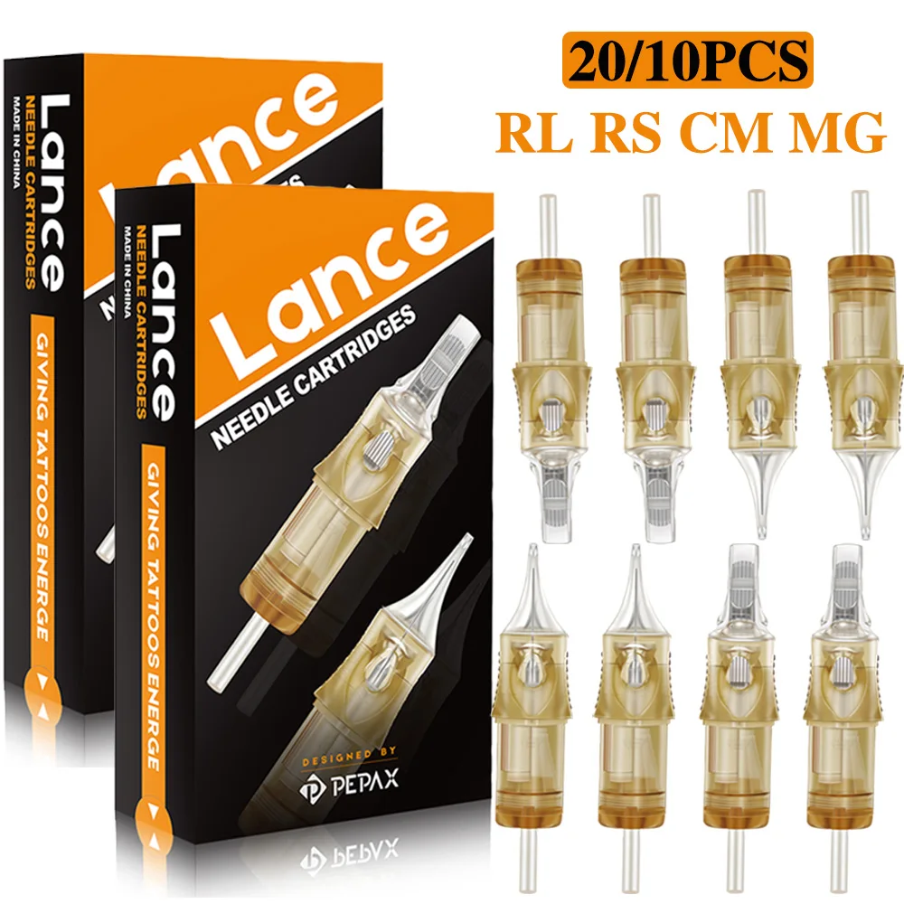 

20/10 шт. иглы для картриджа для татуировки PEPAX Lance RL RS RM M1 одноразовые стерилизующие картриджи иглы для татуировки иглы для перманентного макияжа