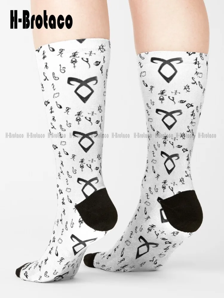 

Shadowhunter Runes Socks Work Socks Ladies Sports Harajuku Retro Gd Hip Hop Street Skateboard Socks Teen Youth Socks Casual Art