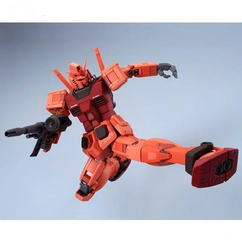 반다이 오리지널 MG RX-78 캐릭터 아즈나블의 커스텀 건담 1/100 애니메이션 액션 피규어 조립 모델 장난감 어린이 선물 건담