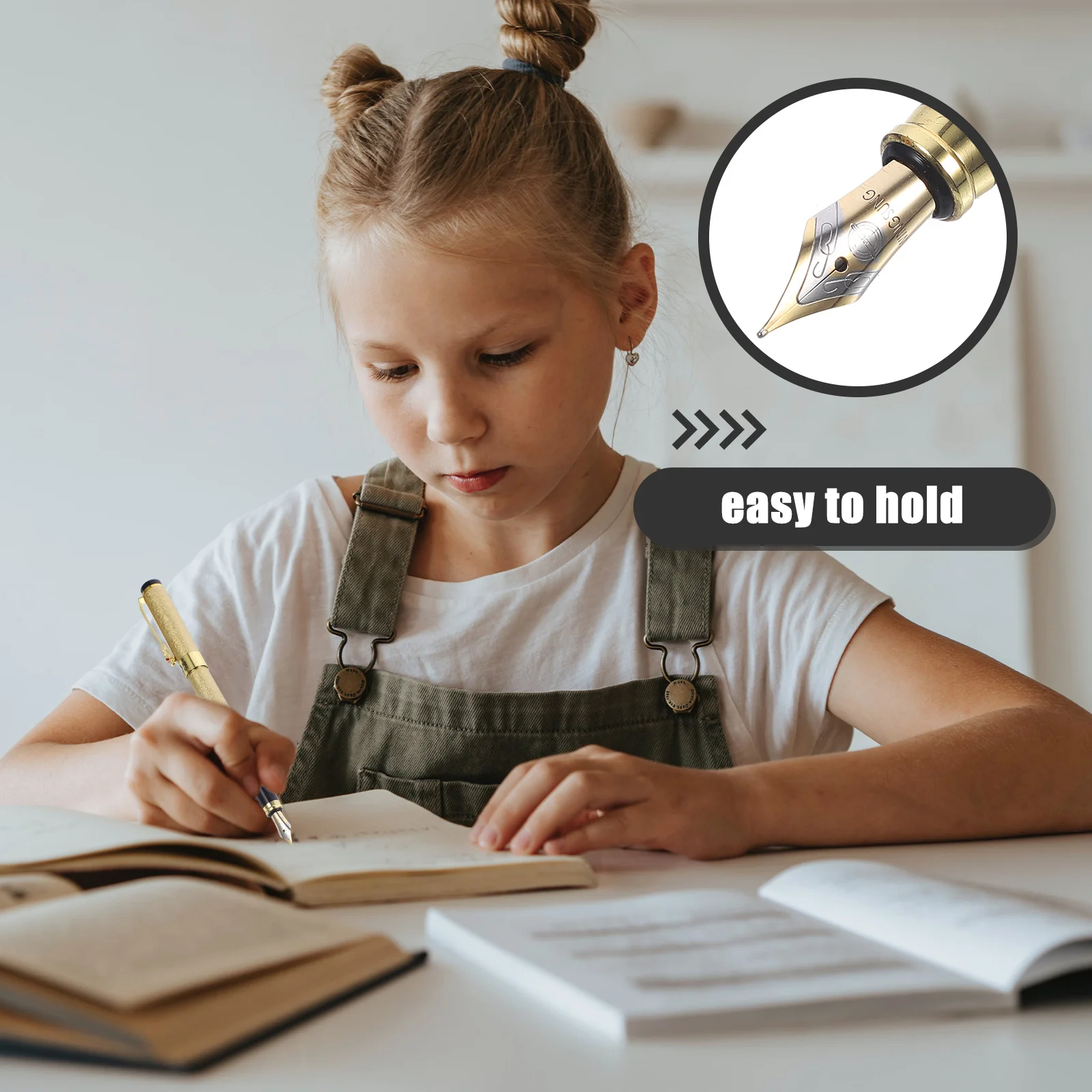 

Fountain Pen Compact Lightweight Design Sturdy Build Fine Tip For School Office Home Use Portable Travel Writing Tool Stationery