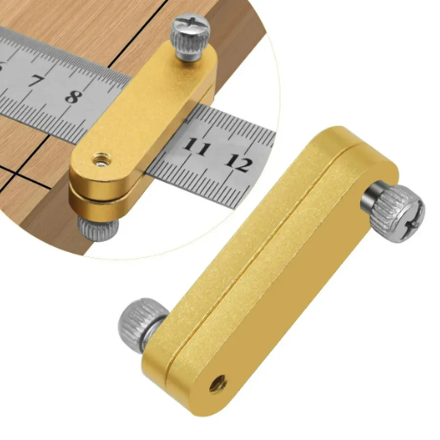 

Steel Ruler Positioning Block Angle Scriber Line Marking Gauge For Ruler Locator Woodworking Scriber Measuring Tools