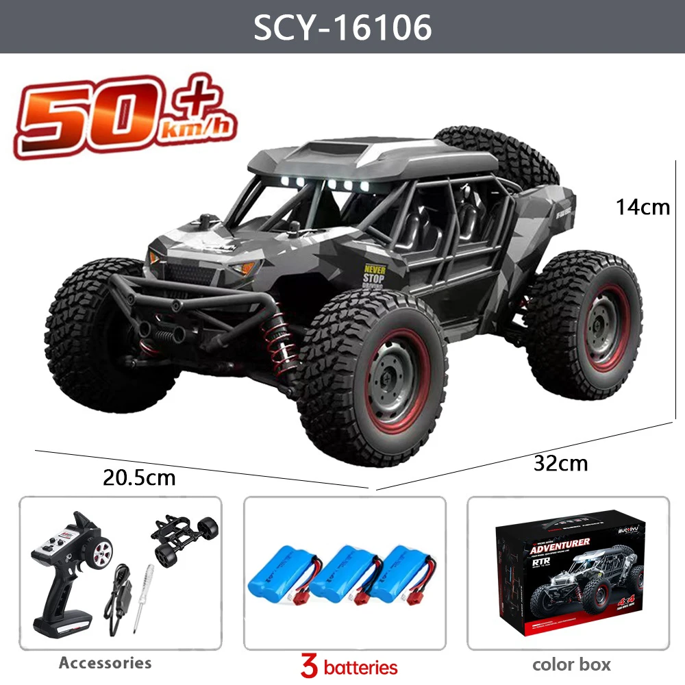 WLtoys 16106 4WD 1/16 schaal dessert trucks off-road voertuig RTR hoge snelheid RC auto 2.4Ghz