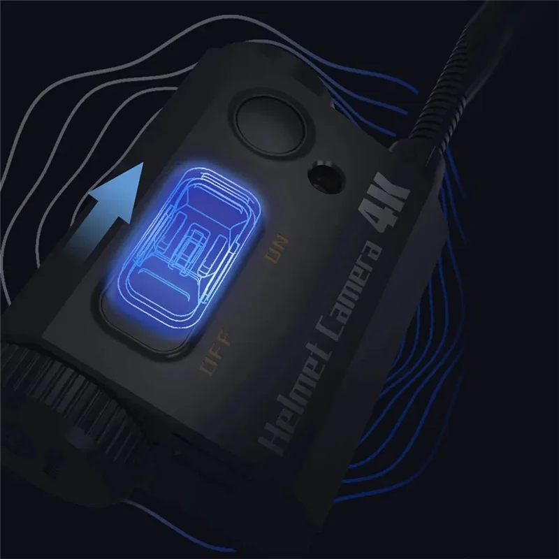 FORW-For Runcam Helmet Camera 4K Face Mask Recorder IMX415 1920*1080 60Fps Built-In Wifi Camera Supports Android Ios