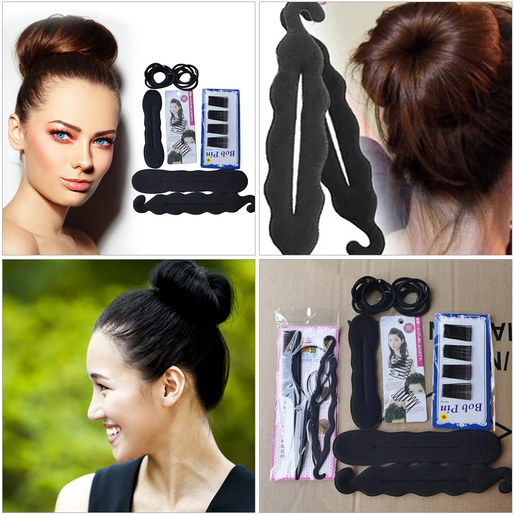 

Bun Maker Styling Tools Plastic Accessories DIY Tools Ponytail Holder Curls Modelling Tool Hair Braiding Kit Hair Care
