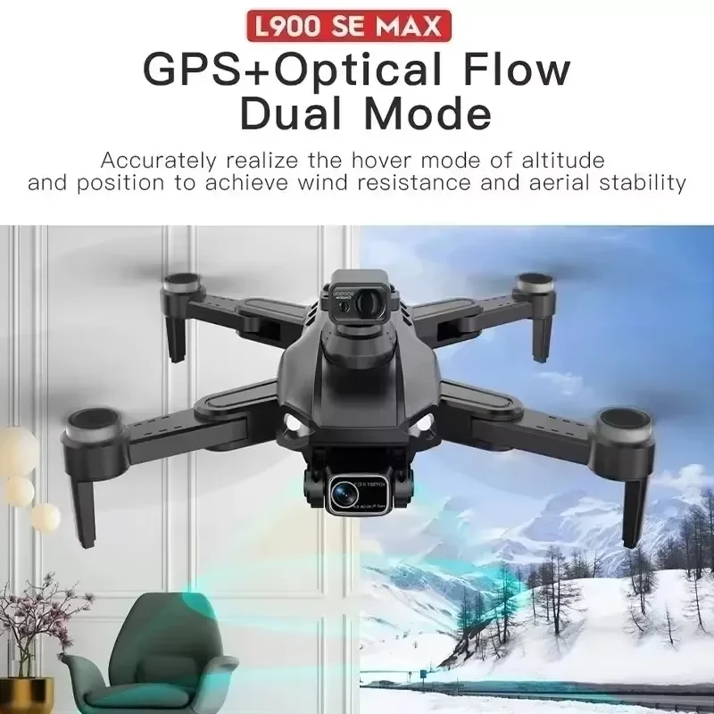 L900 Pro 4K Drone with 5G GPS HD Dual Camera Brushless Foldable Quadcopter RC with 1.2KM Range