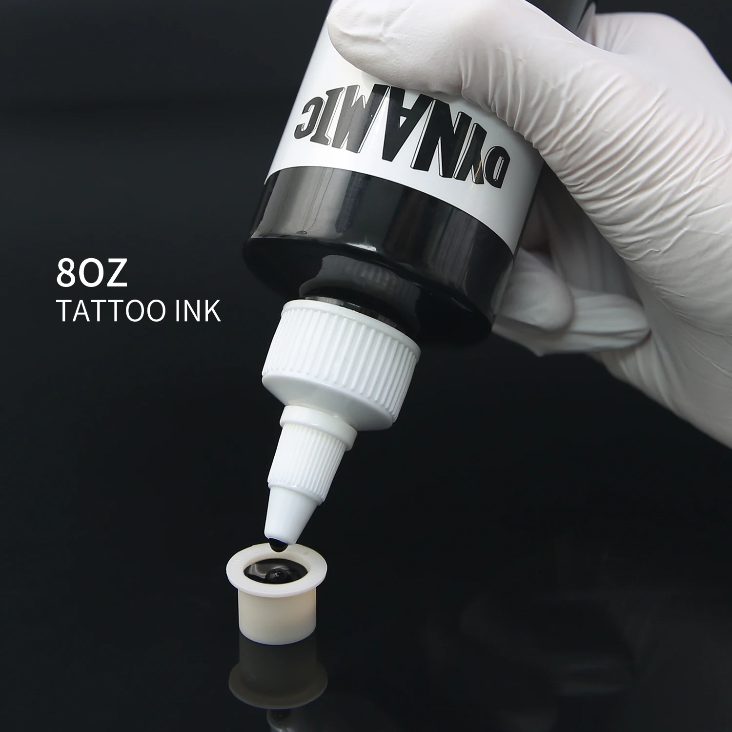 Pigmento de tinta de tatuagem preto, 8oz, 240ml, original, blk, dinâmico, triplo, tinta preta, pigmento de tatuagem profissional, pigmento permanente de arte corporal