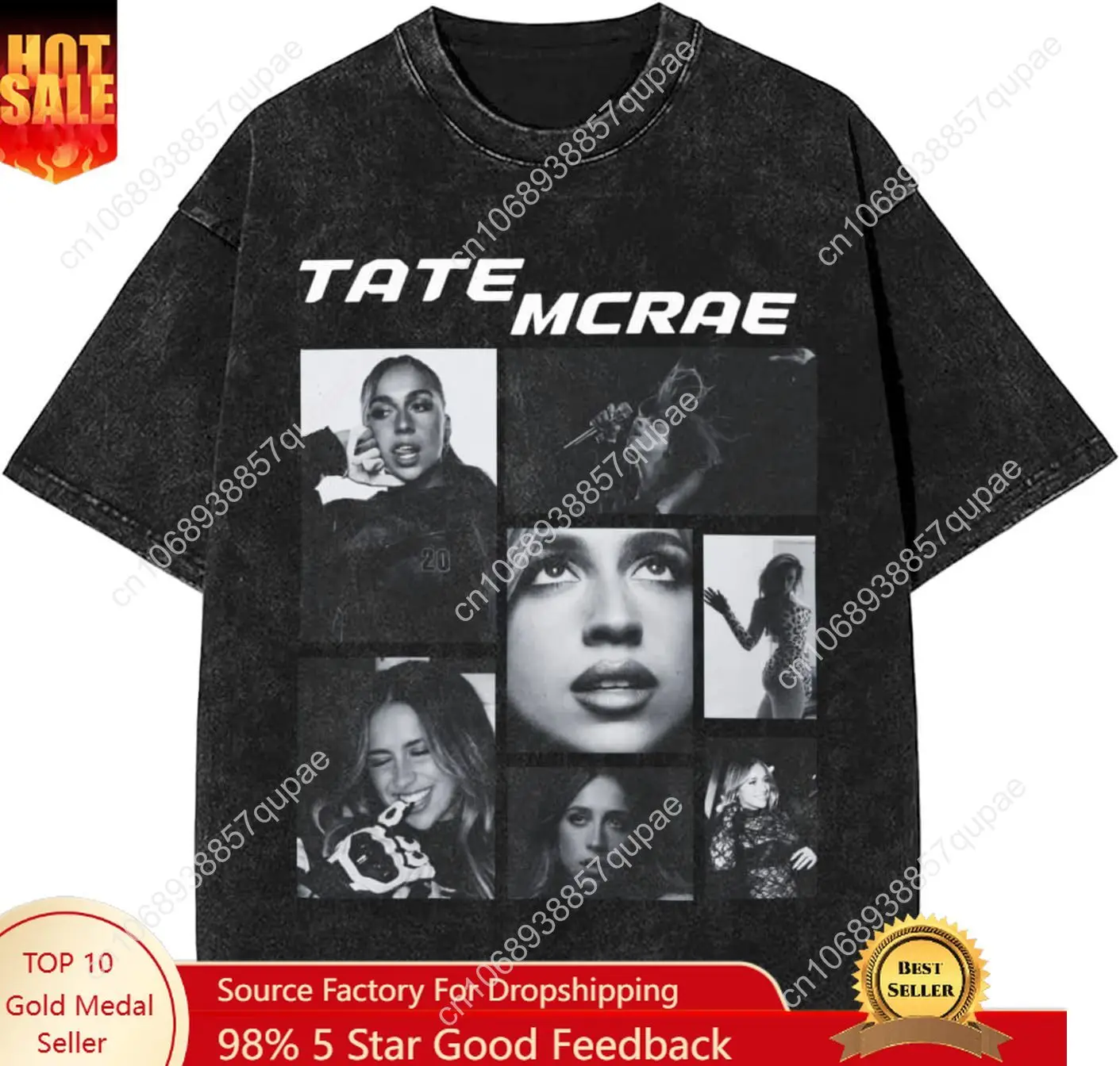 

Tate Mcrae Vintage Shirt Mens Woman Oversized T Shirts Washed Short Sleeve Graphic Tee Round Neck Fashion Retro Unisex Tops