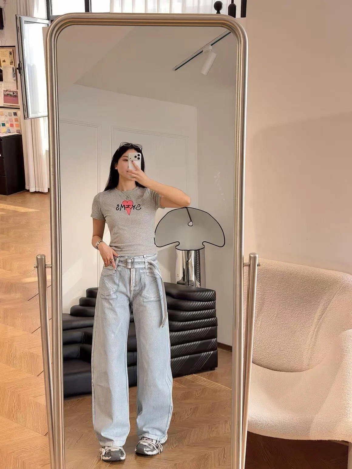 Casual Cotton Modal Short Sleeve T-Shirt round Neck Print Versatile Angel Heart Design Comfortable Breathable Summer Top for ...