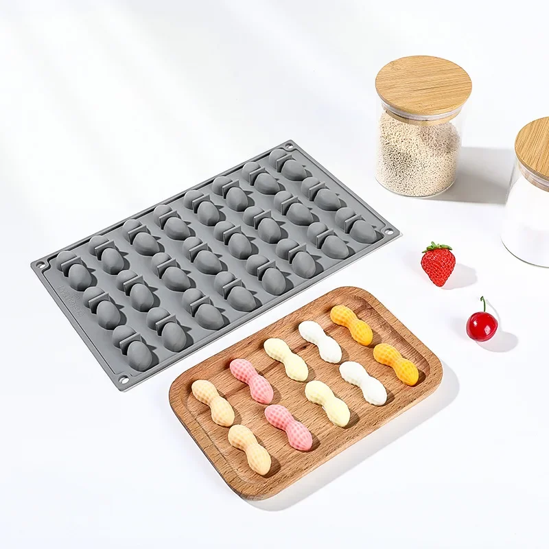 

24 Cavity 3d Peanut Silicone Molds Fondant Candy Chocolate Mould Baking Tools Birthday Party Cake Decoration Accessories