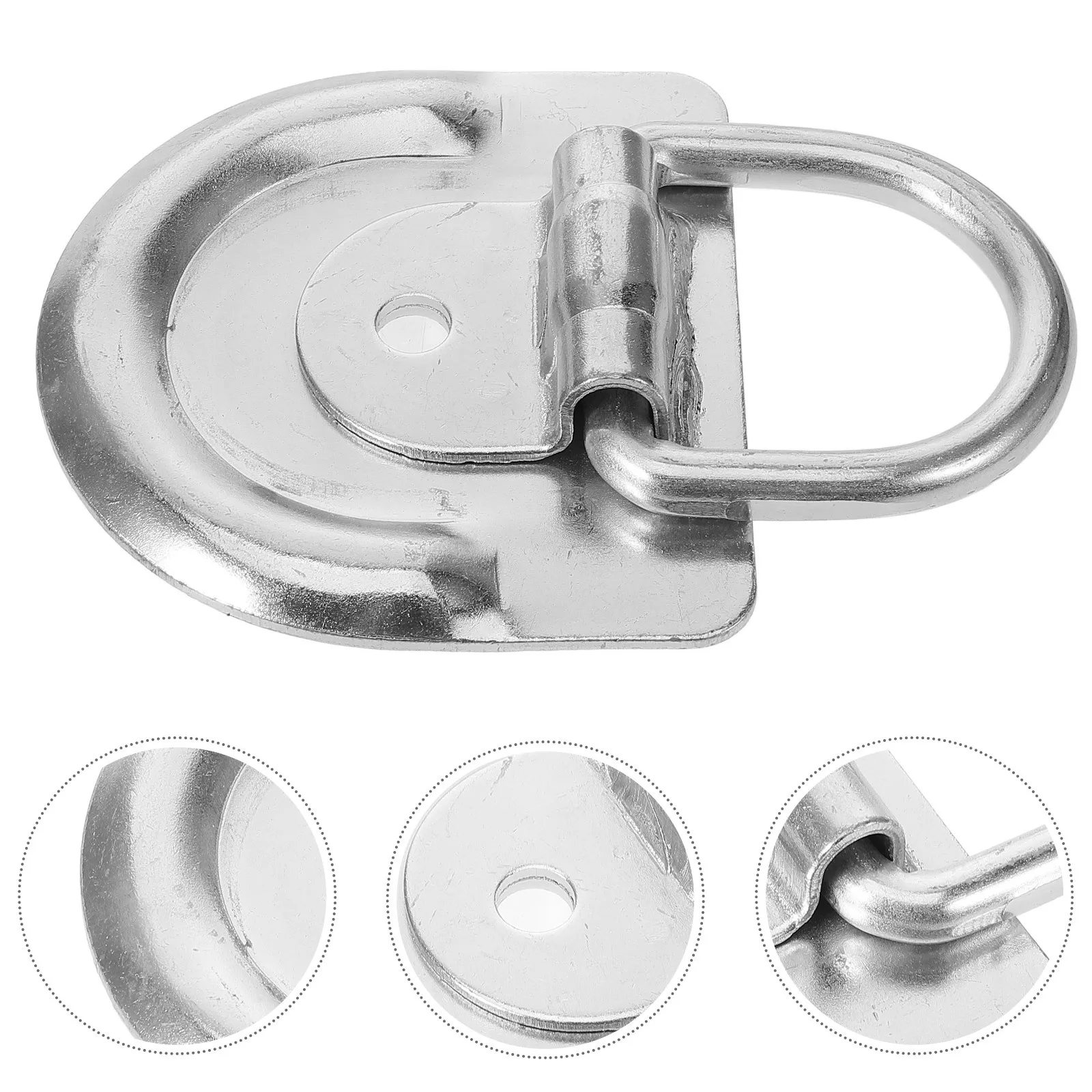 

Heavy Duty Truck Cargo Ring Tie Down Anchor Durable Weld on D Rings Trailer Bed Tie Down Hooks Metal Cargo Anchor