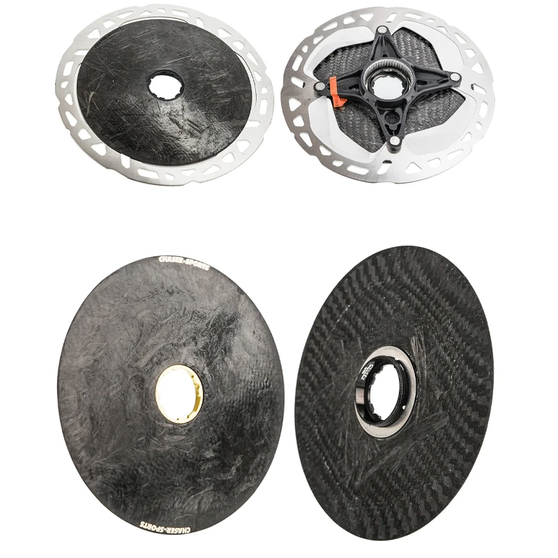 

Chaser Bicycle Aero Carbon Fiber Disc Brake Center Lock Disc Aerodynamic Locking Cover for Road Bicycle For Shimano MT800/CL900