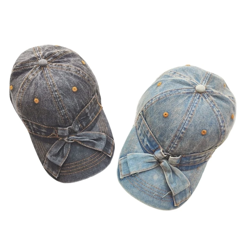 Trendy Bows Embellished Cap For Women Soft Cotton Lightweight Design Y166