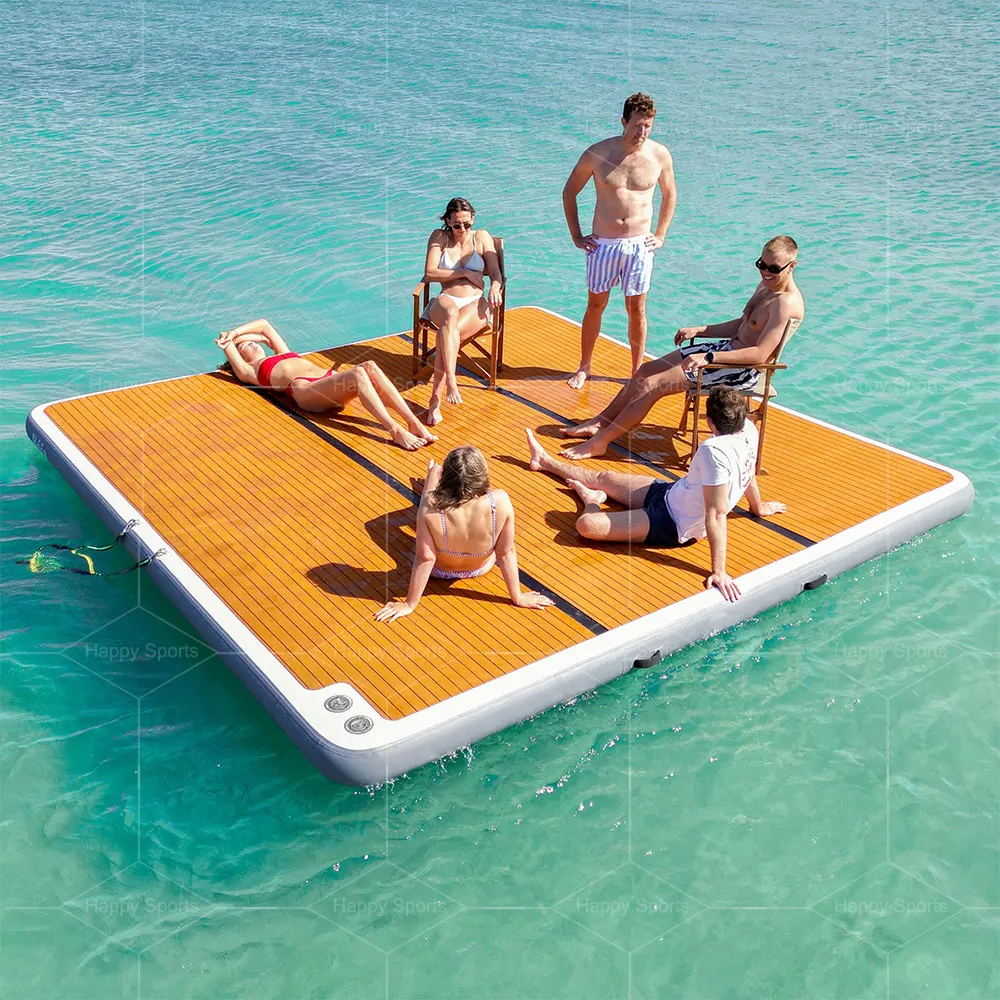 

Inflatable Yacht Floating Dock Leisure Island Pontoon for Water Entertainment