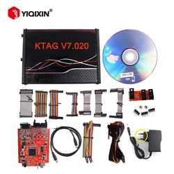 KTAG ECU Programming Tool Firmware Version V7.020 Red PCB Kess Software V2.23 BDM Function No Unlimited Token Support Car Truck