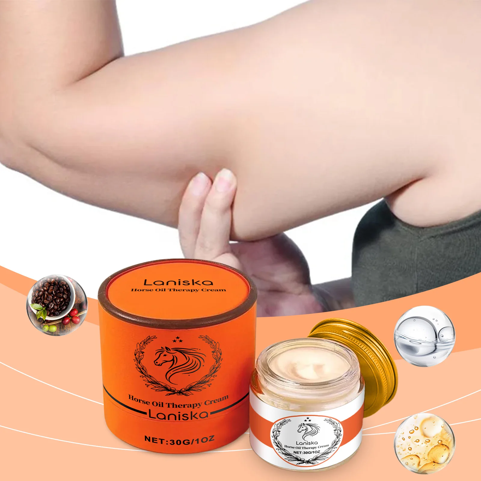 Crema terapeutica all'olio di cavallo – Crema viso idratante e riparatrice profonda per pelli secche, sensibili – Antietà, nutriente