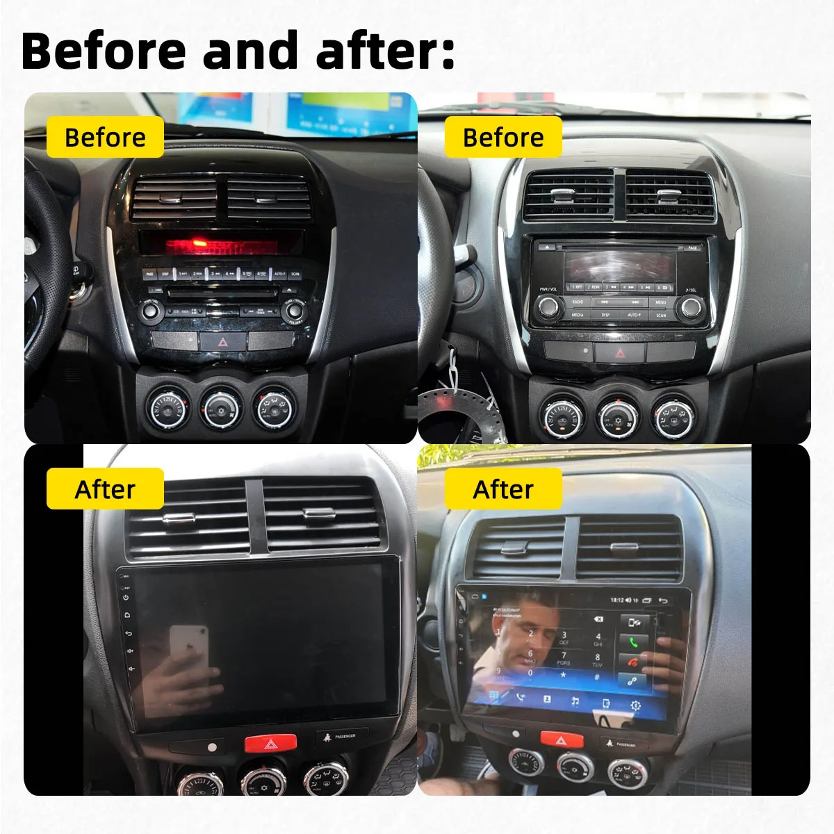 Android 14 For Mitsubishi ASX 1 2010 - 2016 2K QLED Android Car Radio Multimedia Video Player GPS Stereo CarPlay 4G Head Unit