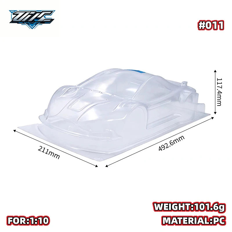 Clear PC RC Car Body Shell, 253mm Wheelbase, 190mm Width 011 Replica Wolverine For 1/10 Touring On‑Road Car Upgrade Parts