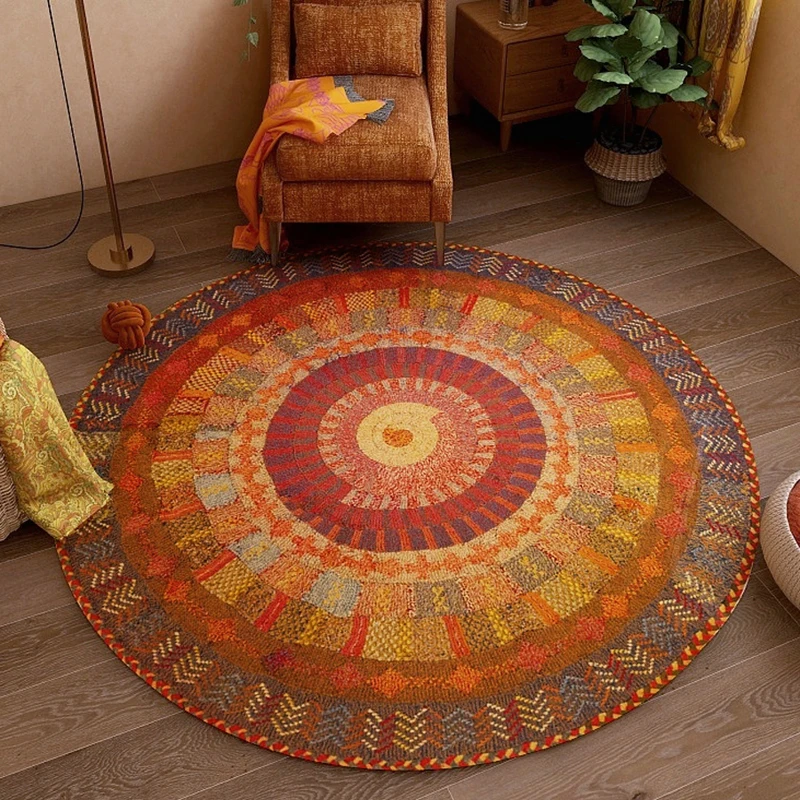 

Round carpet high sense ethnic style retro bosbo
