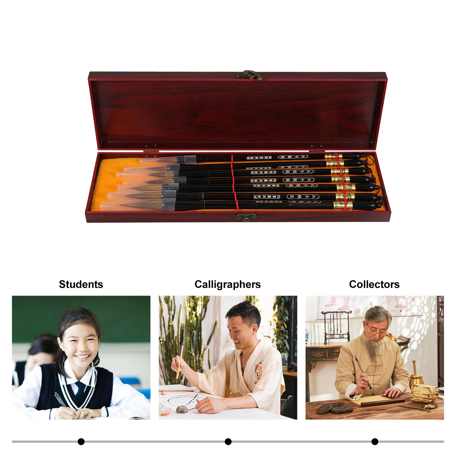 

1 Set Pigment Brush Pen Wolf Hair Calligraphy Tool For Painting Writing Watercolor Art Supplies Portable Durable Non-Shedding