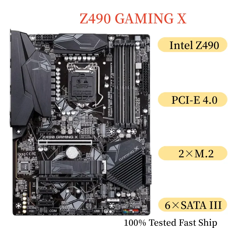 

For Gigabyte Z490 GAMING X Motherboard 128GB LGA1200 DDR4 Mainboard 100% Tested Fast Ship