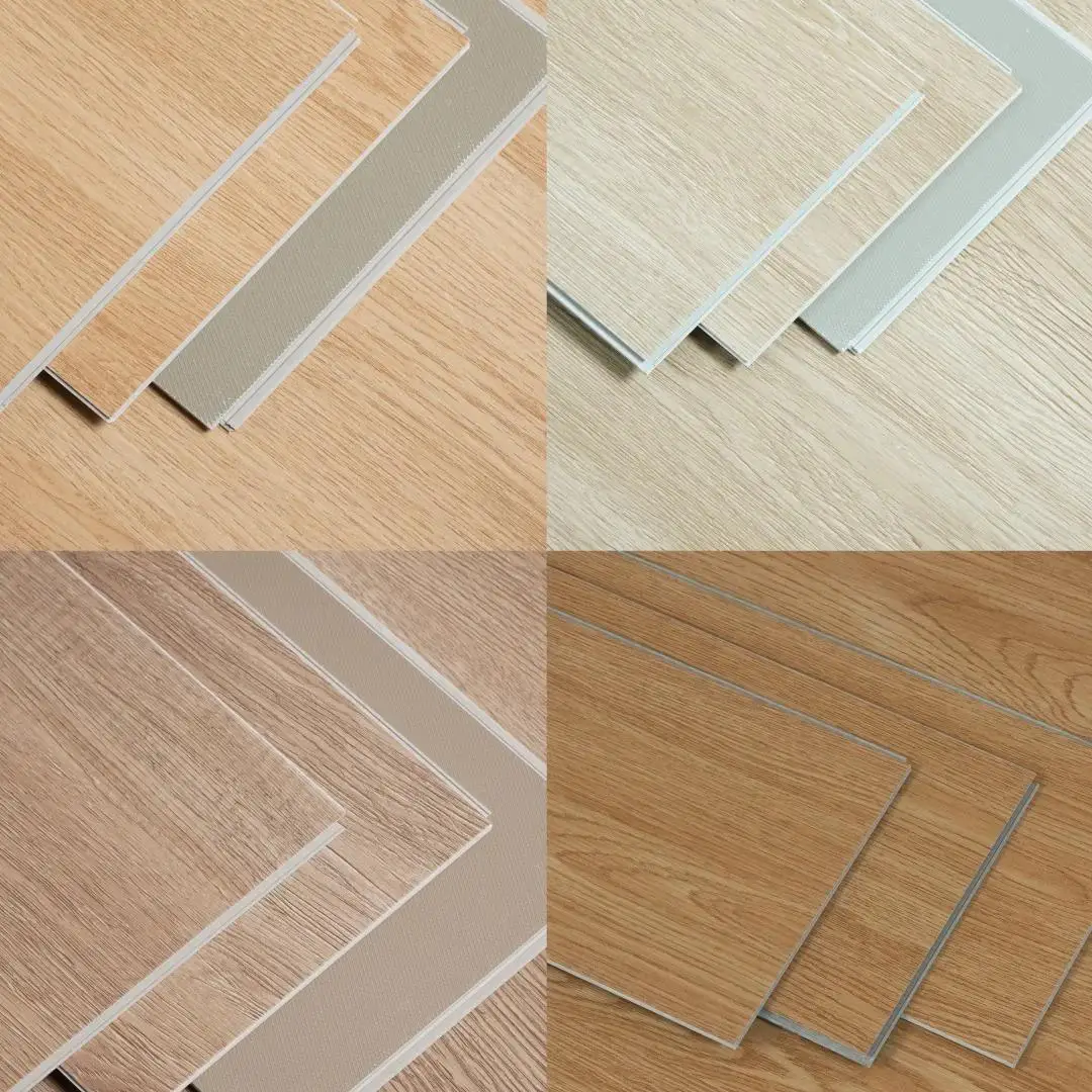 Plancher SPC étanche de haute qualité, hybride commerciale en vinyle, clic, résistant aux empreintes, résistant à l'usure pour salle de bain