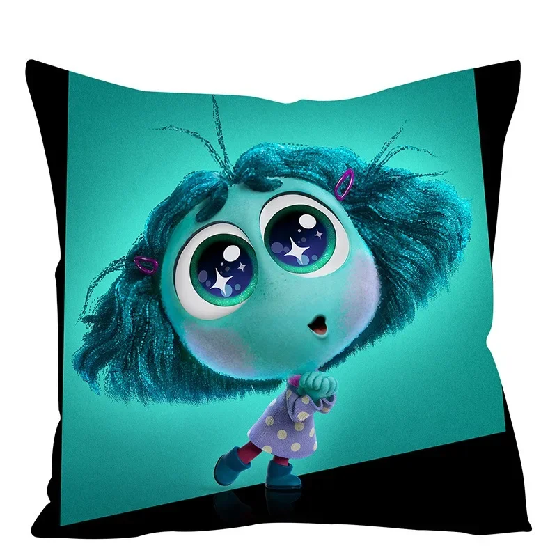 Disney Inside Out 2 Pillow Case Cartoon Figures Joy Anger Anxiety Cushion Cover Sofa Room Car Pillowslip Home Decoration Gifts