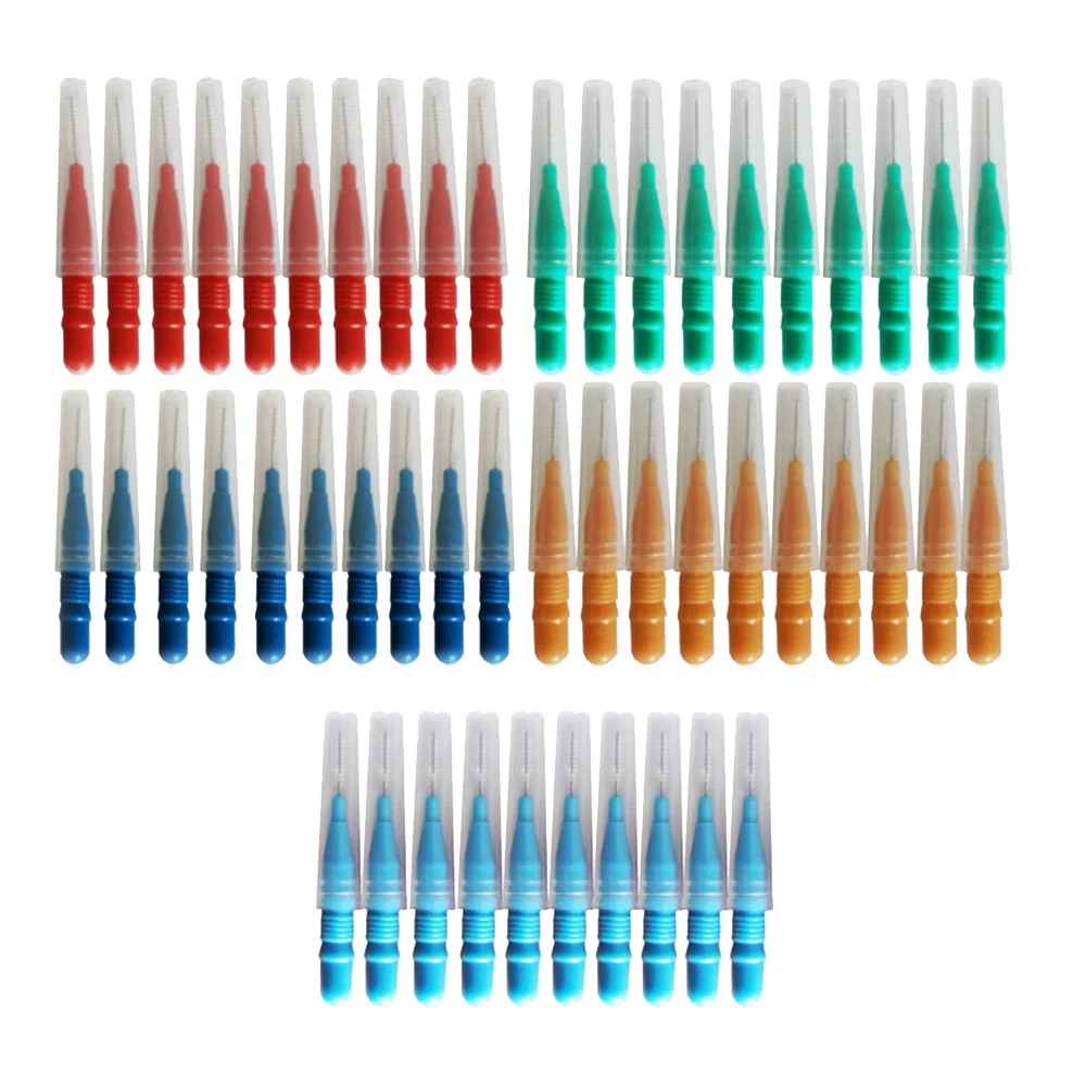 

AA20-50Pcs Interdental Brush Tooth Flossing Head Oral Hygiene Flosser Toothpick Cleaners Tooth Cleaning Tool