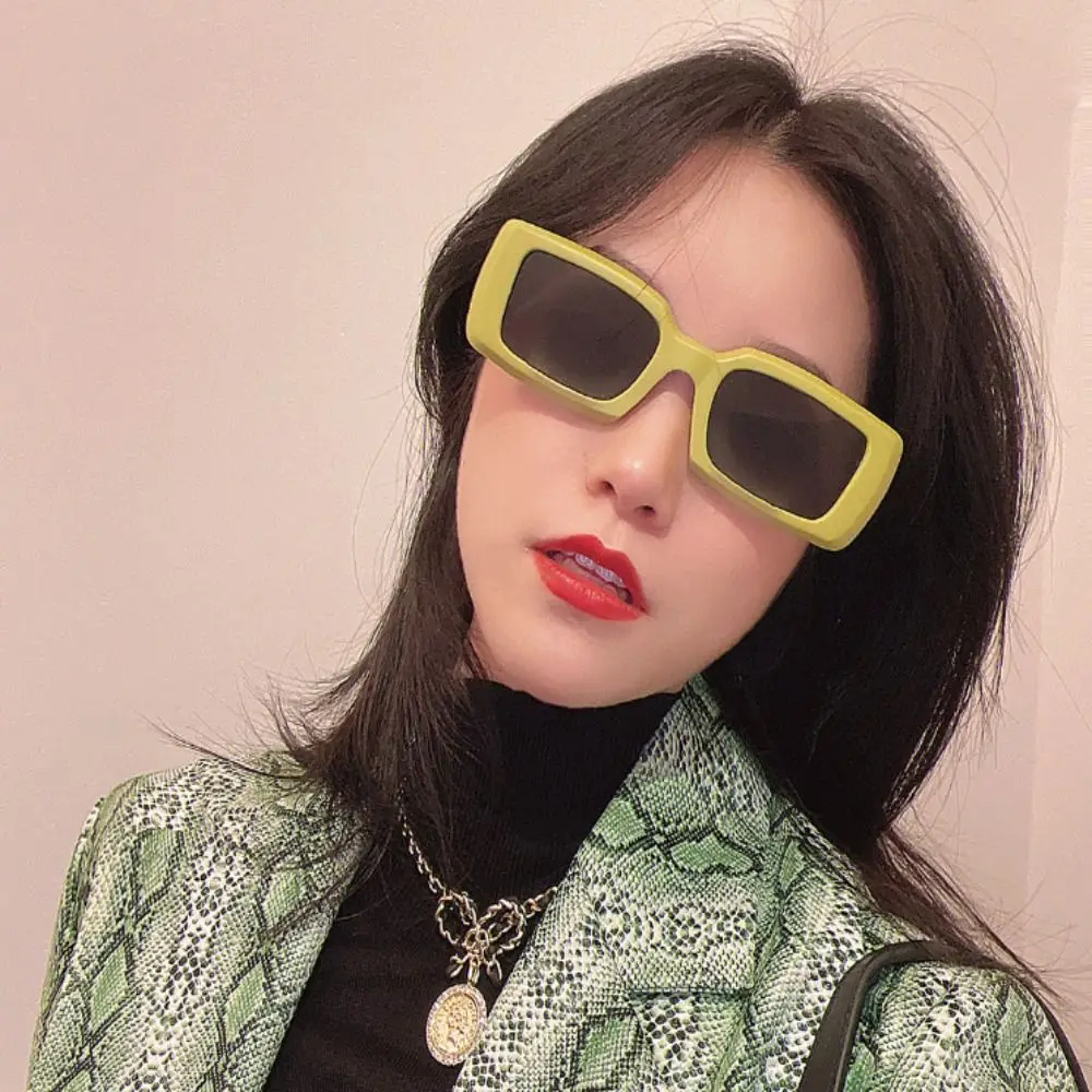 

Vintage Candy Color Rectangle Sunglasses UV400 Protection Full Framework Square Sunglasses Eyeglasses for Men & Women