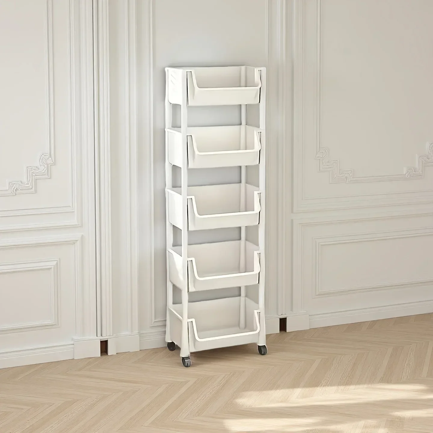 

Multi layer small cart storage rack and mobile home items, suitable for kitchen, living room, fruit and vegetable baskets