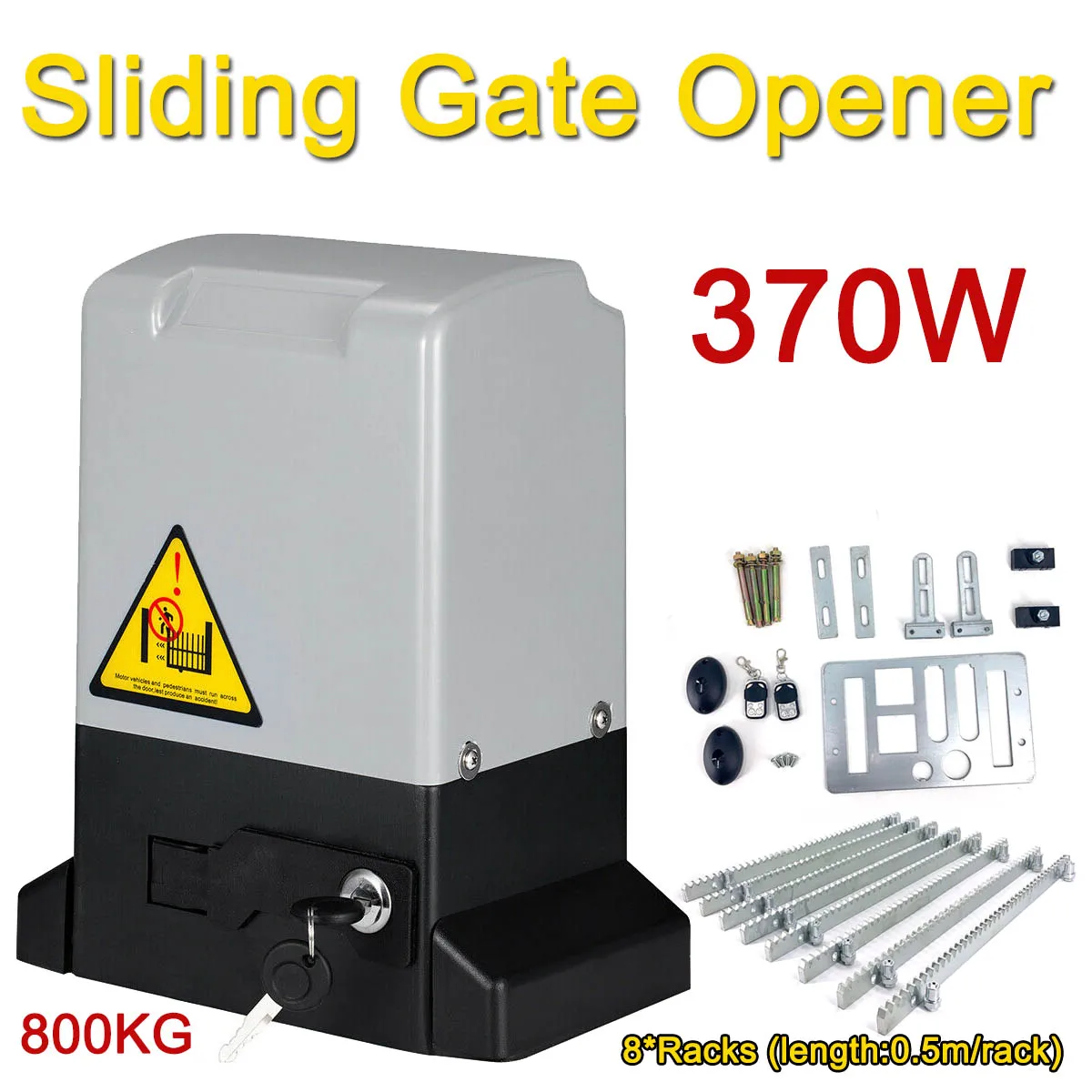 550 W/370 W/750 W Elektrische Schuifpoort Opener AC Motor Poort Automatische Deuraandrijvingen zware Garagedeuropener Kit 2000 KG