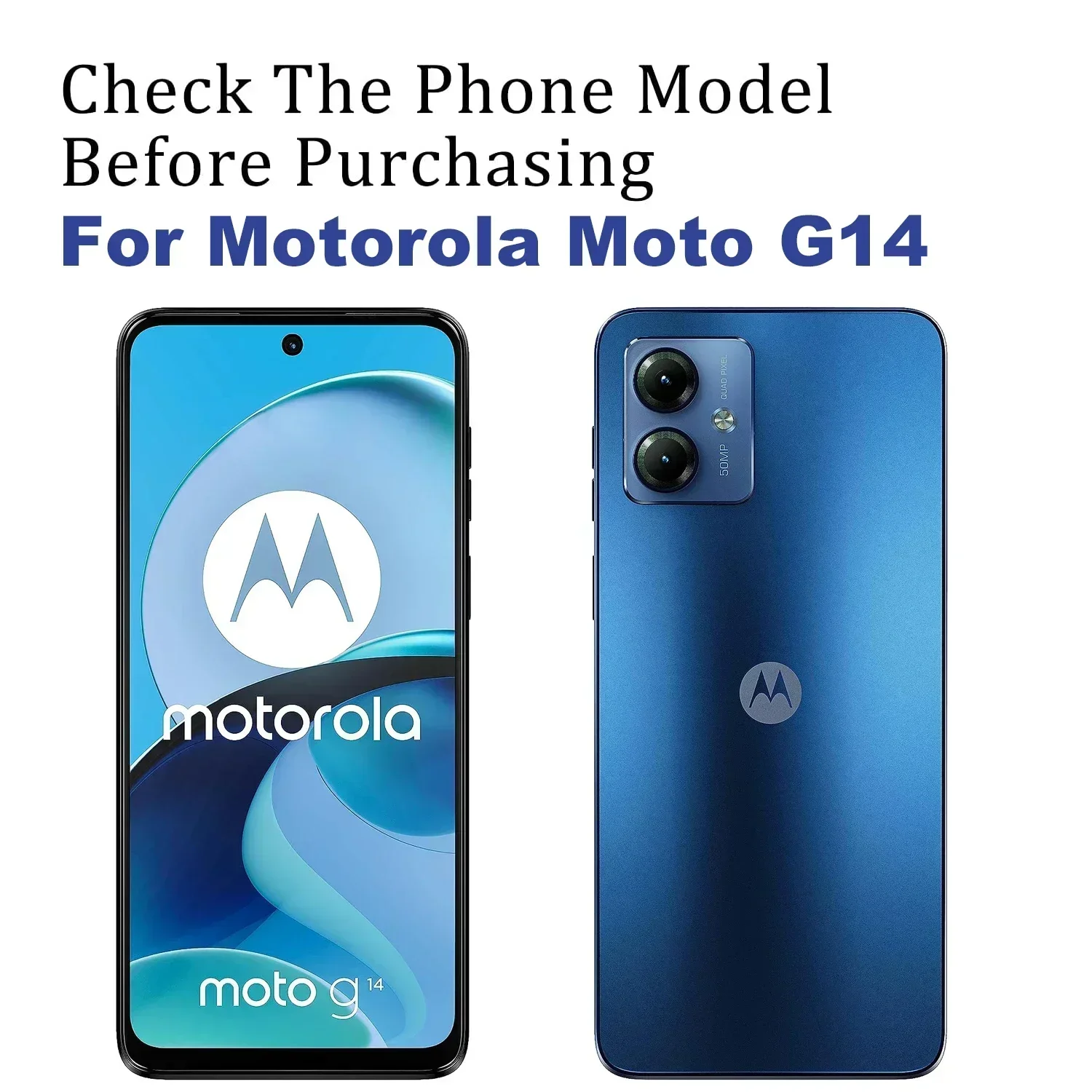 ฟิล์มกระจกนิรภัย2/4ชิ้นสำหรับ Motorola Moto G14ฟิล์มกระจกป้องกันหน้าจอ