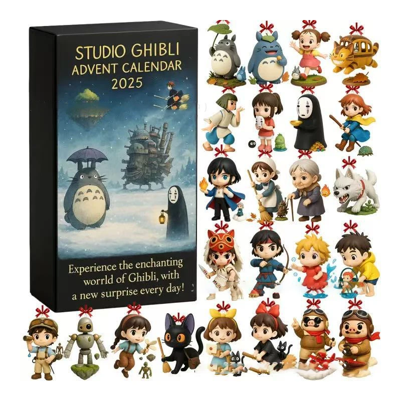 Calendrier de l'avent de noël 2025, Studio classique Ghibli, articles de collection, dérivés d'animation, cadeau de noël