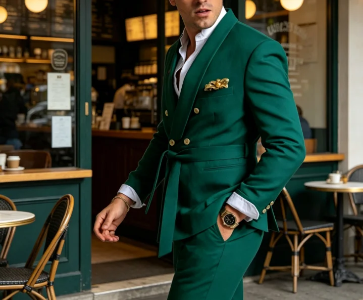 

Men's Suit Set 2-Piece Double Breasted Suit Set for Men Formal Dinner Jacket Trousers Cusotmized Size Men's Prom Suit Attire