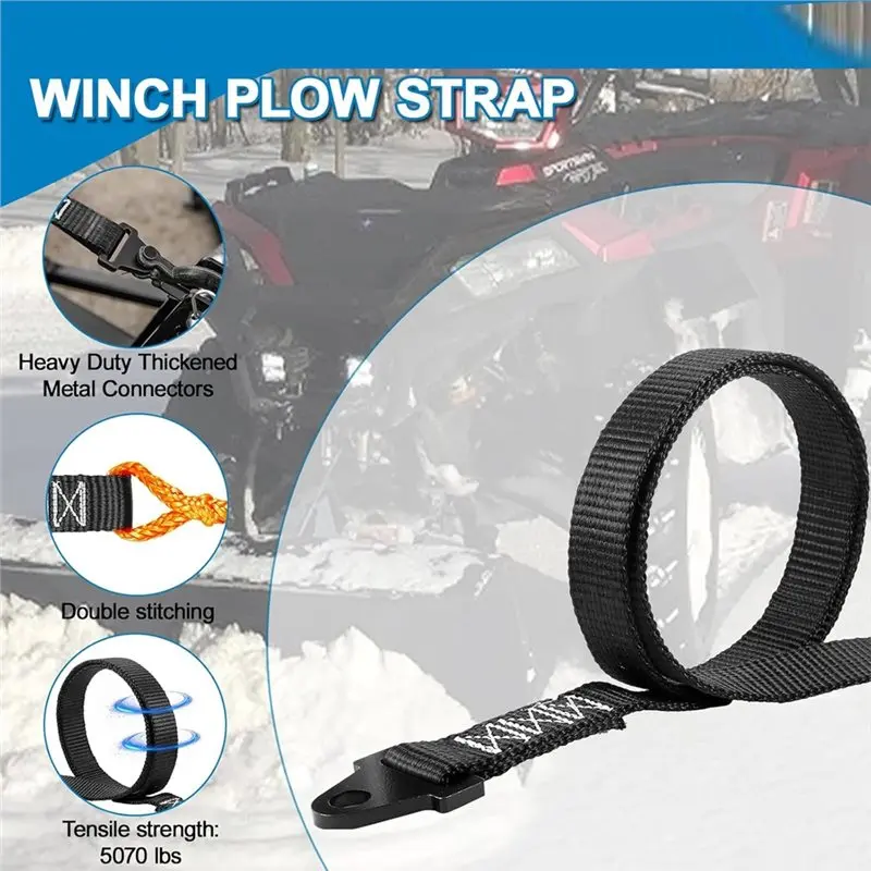 A33K-For ATV UTV Winch Plow Strap 64 In With 1/4