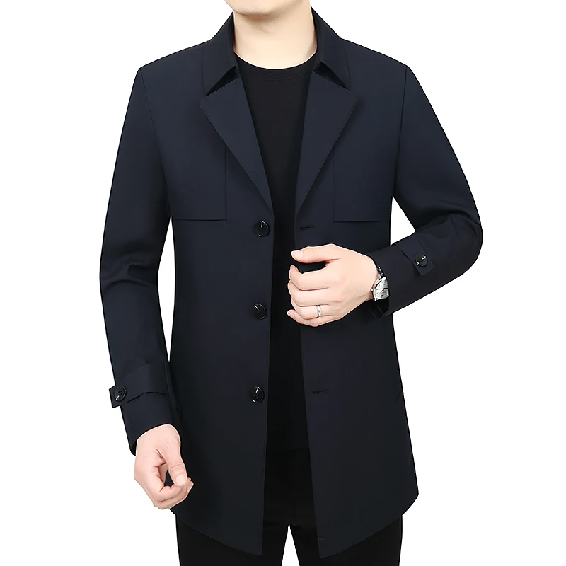 Chaqueta cortavientos para hombres de mediana edad, de alta calidad, a la moda y bonita, ropa holgada e informal de primavera y otoño, papá bu