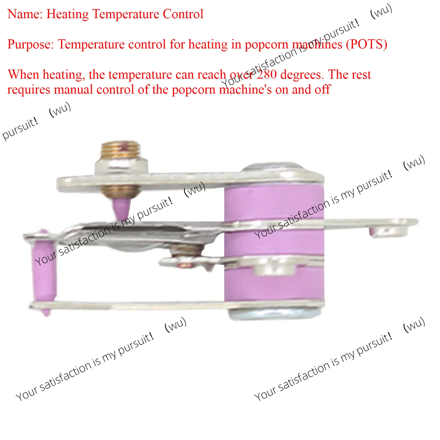 250V10A Popcorn machine temperature controller switch for commercial popcorn maker temperature control thermostat fittings 1pc