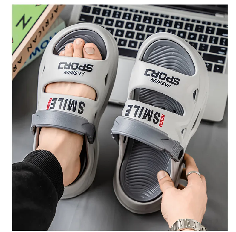 Herren-Hausschuhe, neue Sommer-EVA-Sandalen mit weicher Sohle, Plattform-Sandalen für drinnen und draußen, zum Gehen, Strandschuhe, Flip-Flops, Herrenschuhe – Detail 28