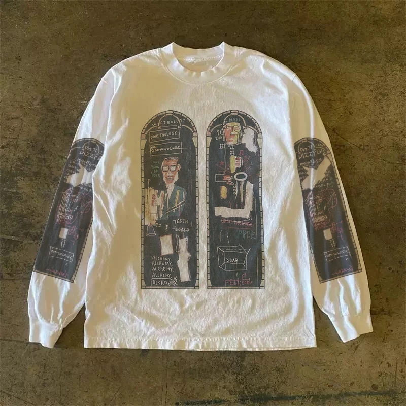 Heavyweight 310g Pure Cotton Long Sleeve T-Shirt American Retro Oversize Streetwear Versatile Comfortable Fit for Men And Women