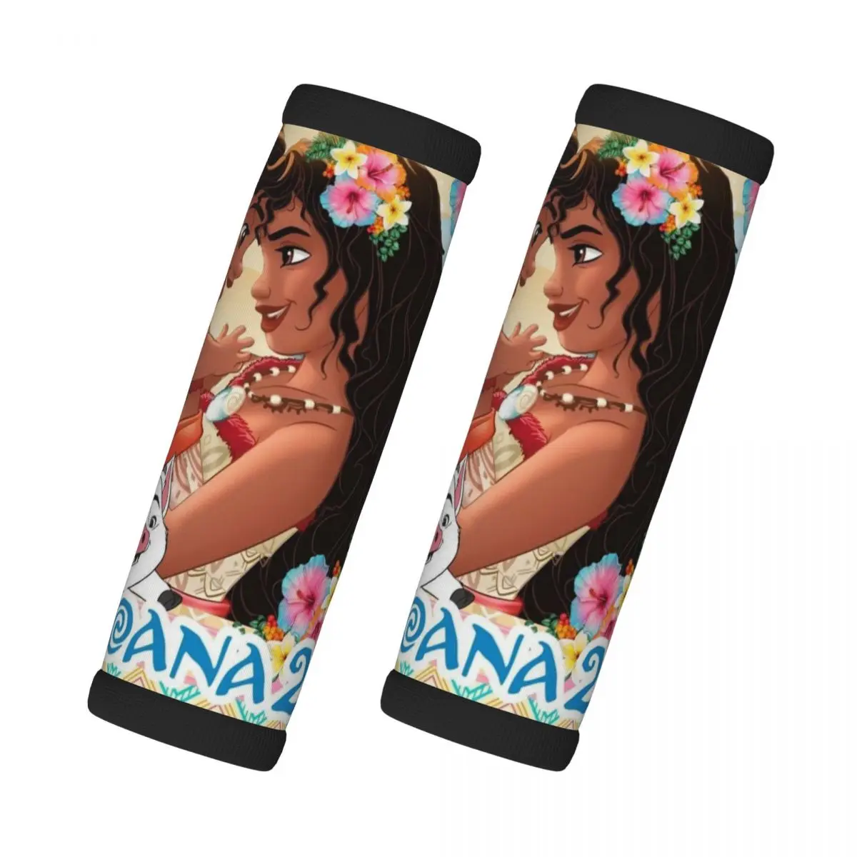 

Custom Moana Cartoon 2 Pcs Luggage Handle Wrap Soft Grip Handle Cover Comfortable Neoprene Suitcase Identifier Travel