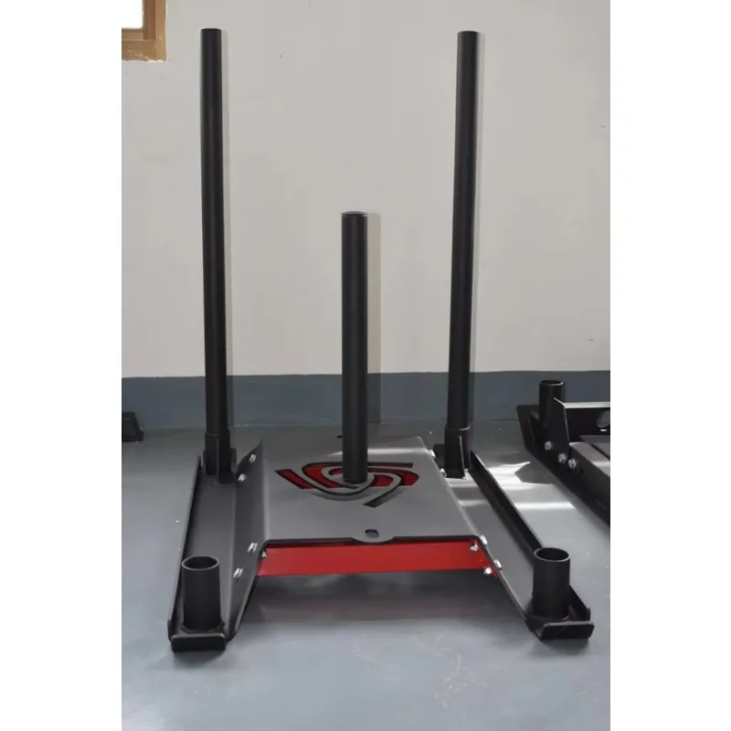 Matte Black Steel Gym Sled for Indoor Commercial Fitness Training