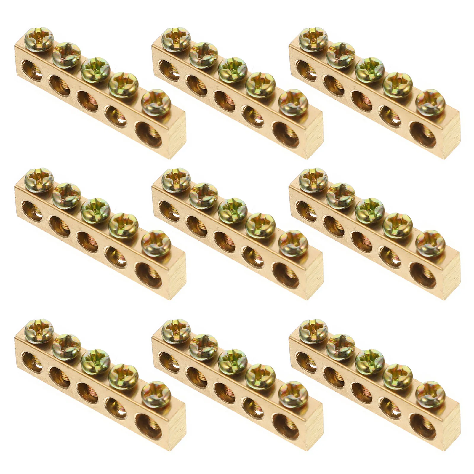 

10 pcs Copper Terminals High Strength Electrical Grounding Bars Electrical Terminal Block Connector