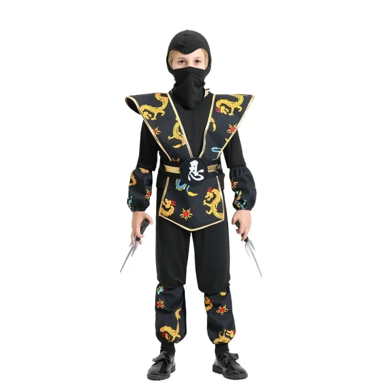 2025 novo anime menino crianças traje festa de halloween trajes carnaval criança dragão ninja terno purim aniversário fantasia vestido cl aa