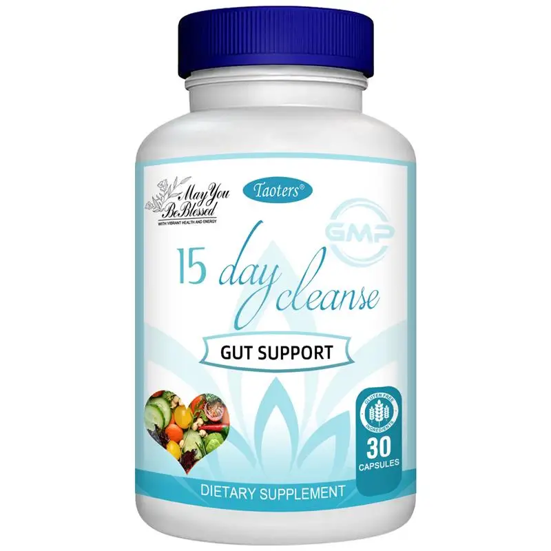 15 Day Cleanse - Intestinal & Colon Support | Caffeine Free | Advanced Formula with Senna, Cascara Sagrada & Psyllium Husk