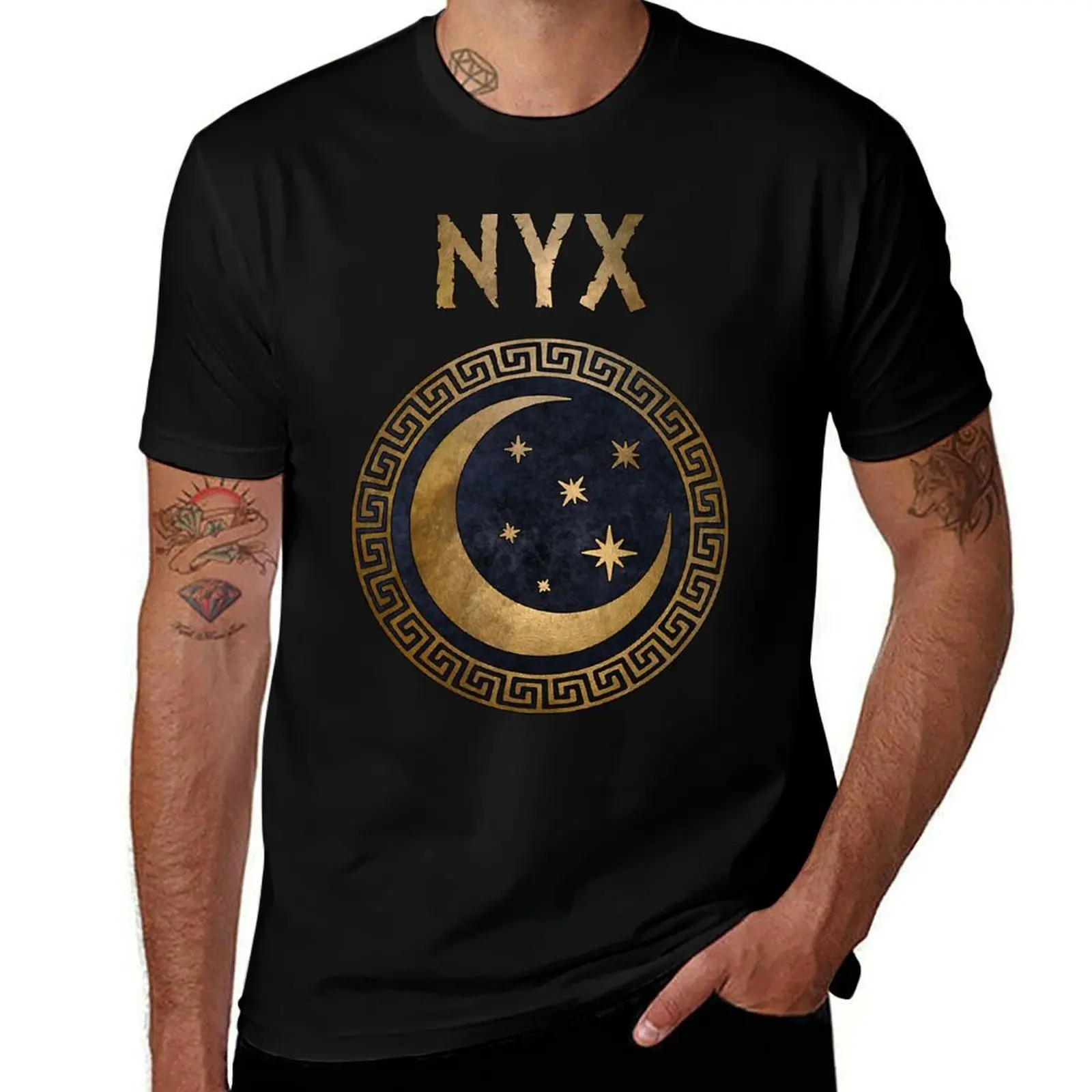 

Greek Goddess Ancient of Night Nyx Symbol T-Shirt Casual All Match Short Sleeve T-Shirt